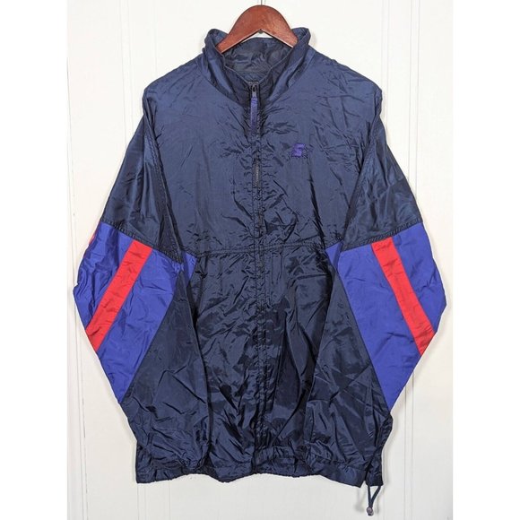 STARTER Warm Up Pullover サイズL Starter Jacket Pullover Coat Black Red Size XL 019MN006 MSRP